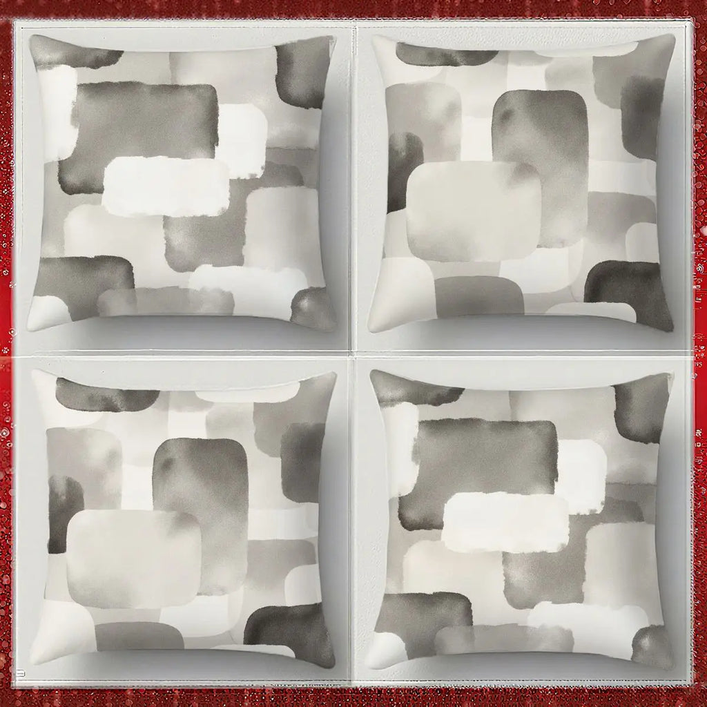 4-Piece Modern Minimalist Square Pattern Pillow Covers