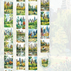 2m/roll City Landscape Washi Stickers