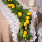 Artificial lemon wreath with green plants