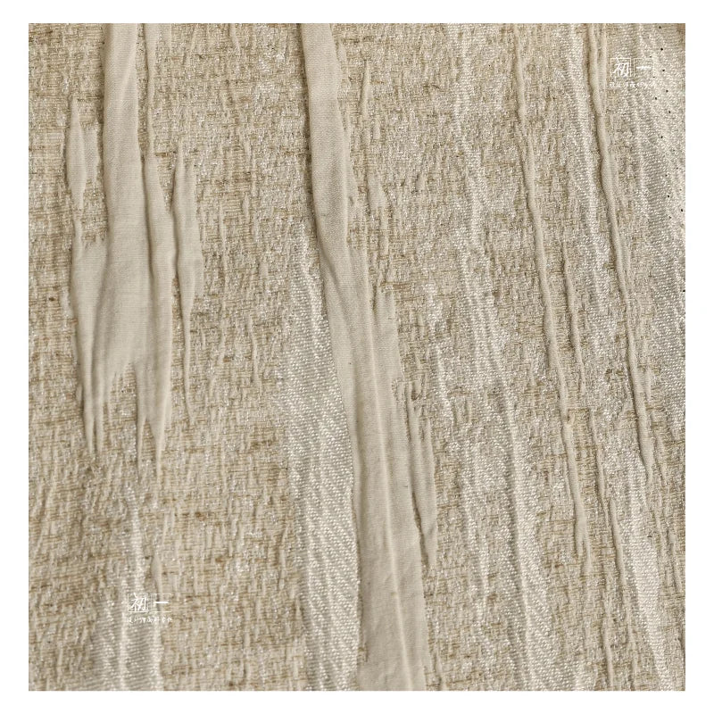 Double Layered Natural Cotton Jacquard Fabric