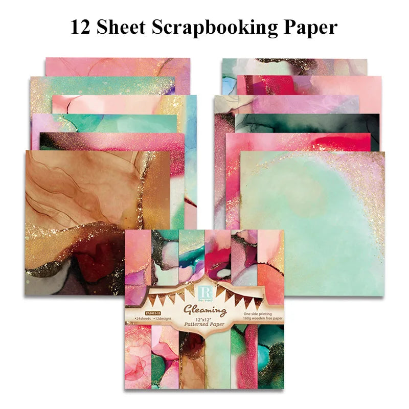 12 Sheet Scrapbook Paper 30x30cm