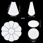 88 Pcs Flower Shape Paper Quilting Templates