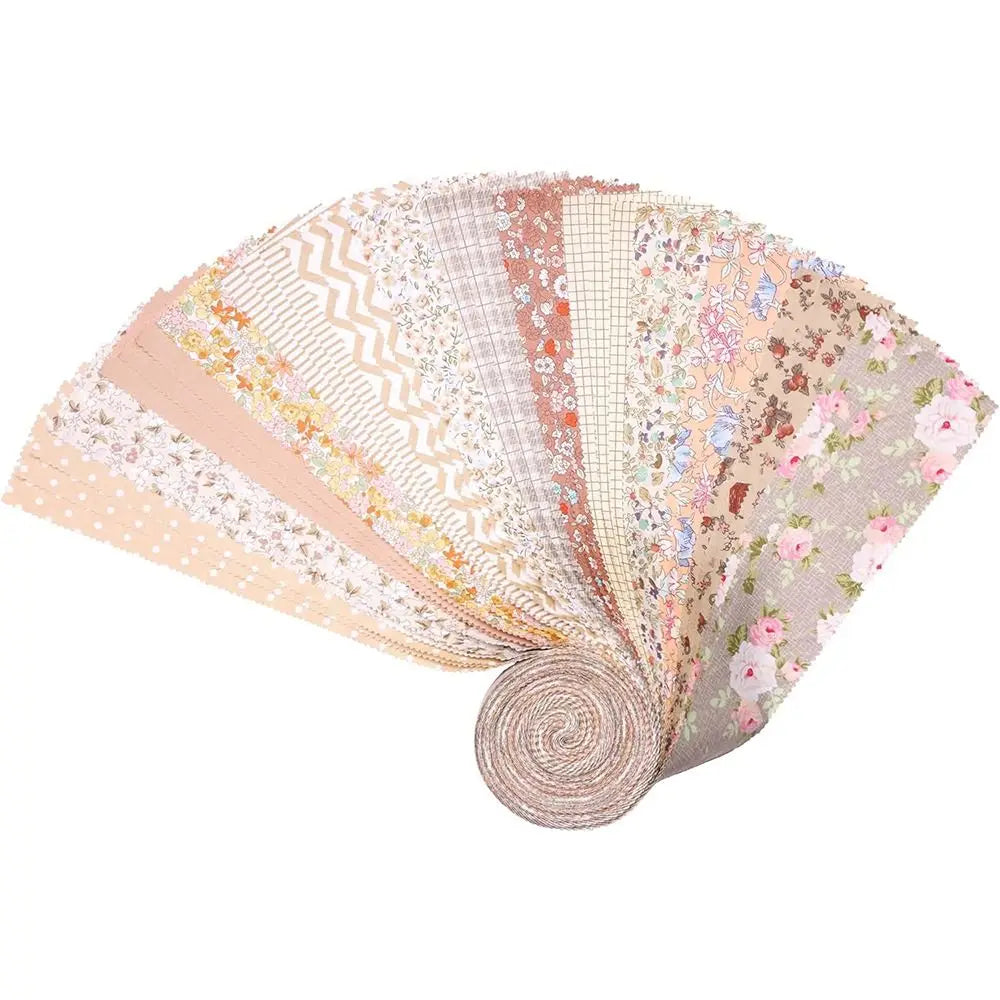42 Sheets Creative Precuts Fabric Jelly Rolls Vintage Floral