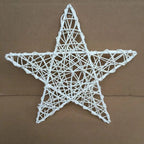 Vine Woven Wreaths White Rattan Woven Star