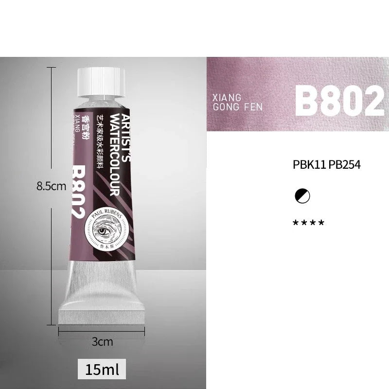 NEW Paul Rubens Professional Watercolor Paint 21 colors 15ML