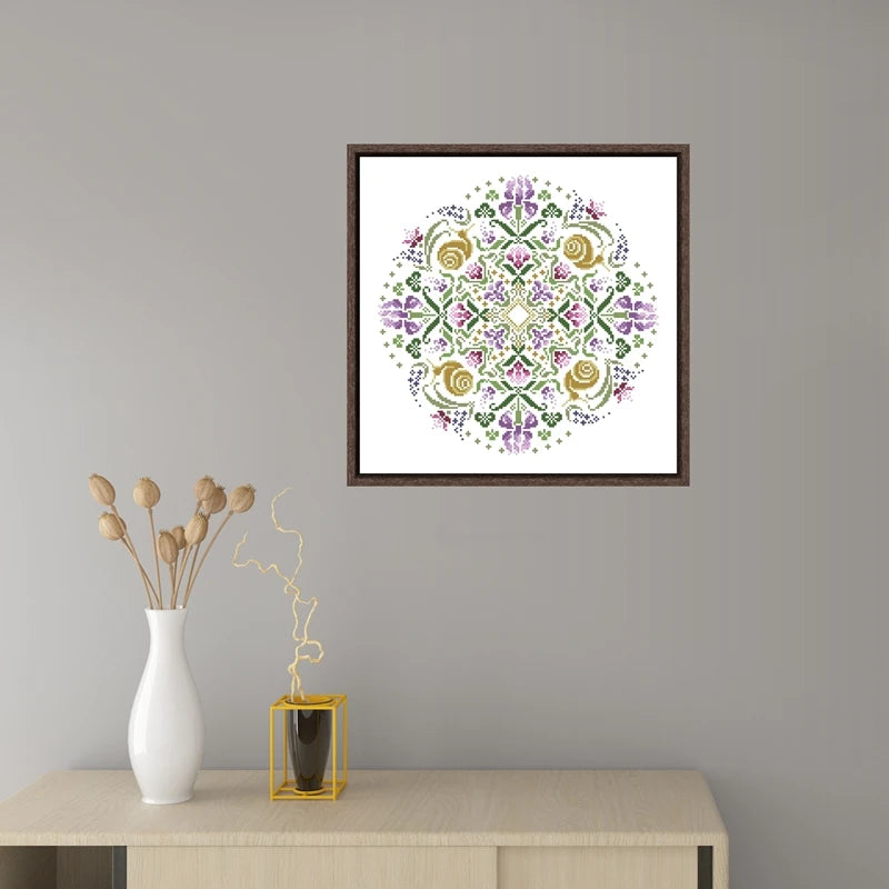 Iris pattern cross stitch kits
