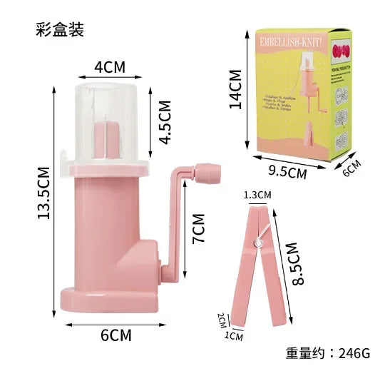 Easy-to-Use DIY Knitting Machine Hand-cranked