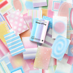 100 sheets Ins Simple Color Lines Message Scrapbooking Material