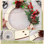 6/12pcs 30cm round Wooden Wreath Frames