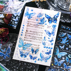 3 pcs laser Butterfly PET Stickers Decorative Scrapbooking