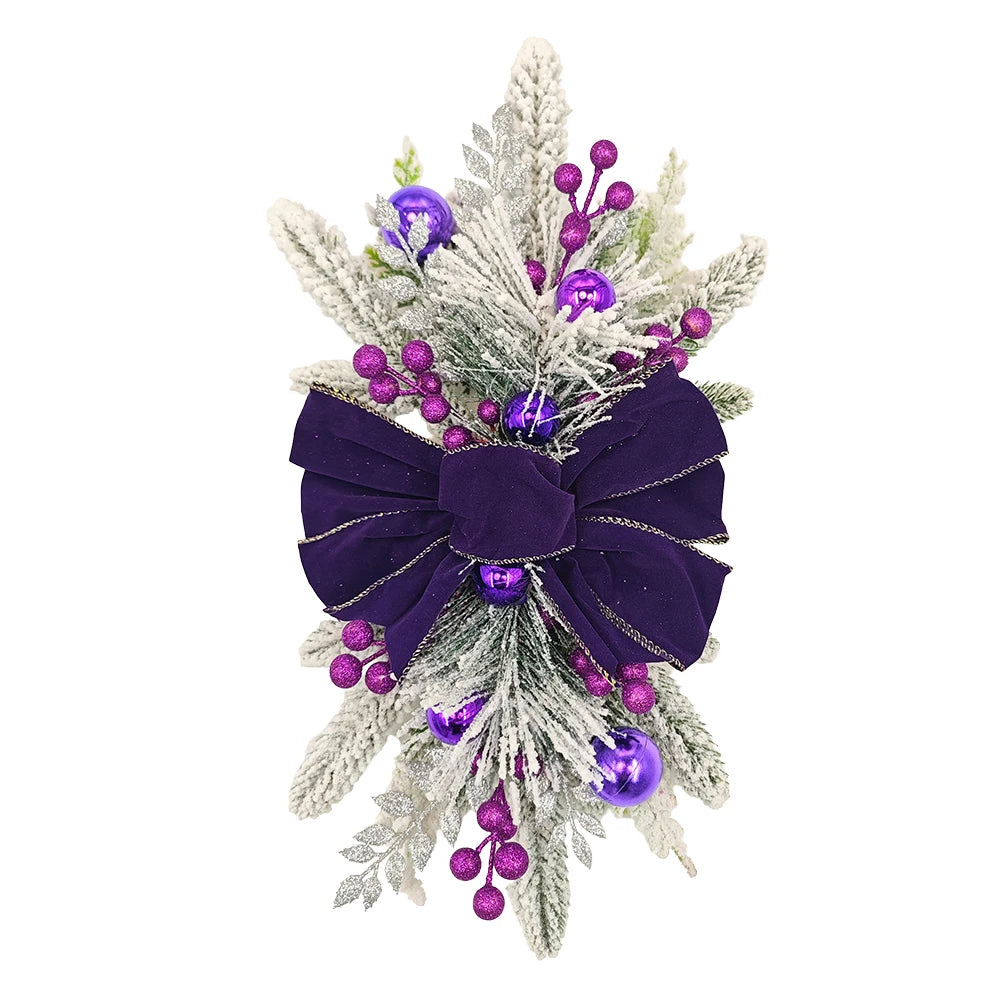 Christmas Staircase Decoration Wreath LED Decoration