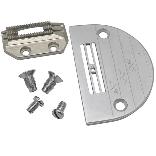 1 Set  #149057+147150 Needle Plate & Feed Dog & 4 Screws