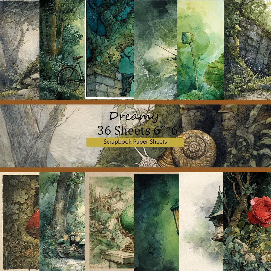 36 Sheets 6"x6" Decorative Scrapbook Paper