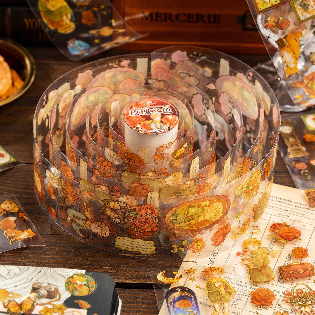 55mm*2m PET Die cut Masking Tape Stickers Retro Cartoon