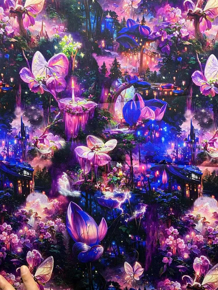Cotton Fabric Digital Printing HD Fairy Tale 