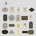 Light Retro Label Box Stickers