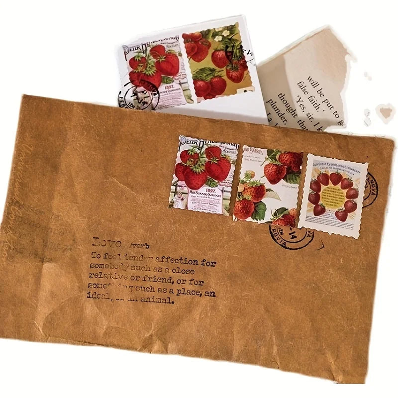1box Strawberry Paper Mini Stickers for Scrapbook