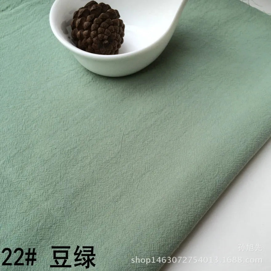 Cotton Linen Fabric Skin Texture Crepe