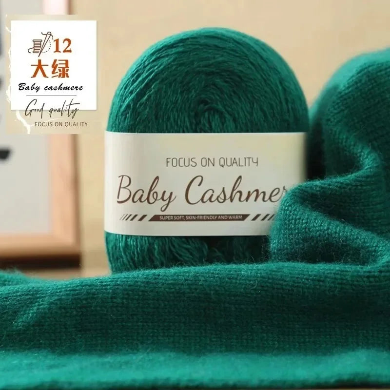 50g/roll Soft Wool Knitting Cashmere Long Thin Yarn