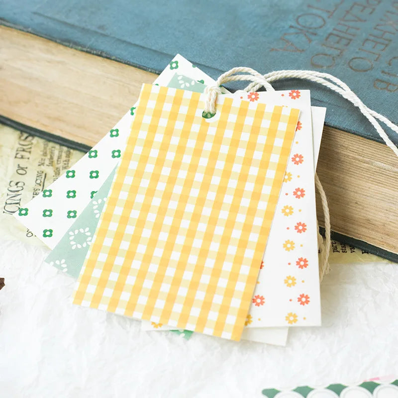 50pcs Kawaii Ins Memo Material Grid Texture Craft Paper