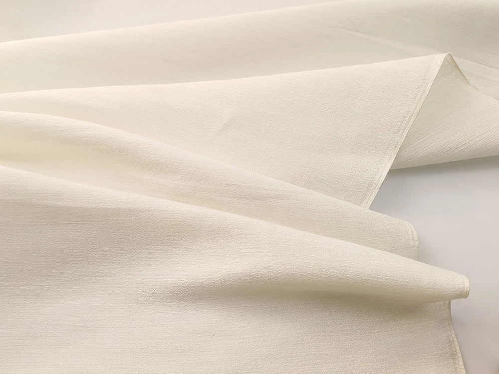 50cm*120cm Silk Linen Fabric White Dress Material
