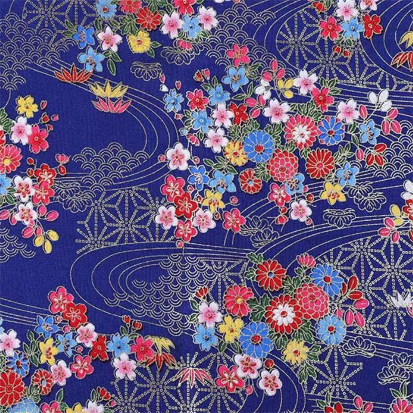 Japanese Style Kimono Bronzed Cotton Fabric