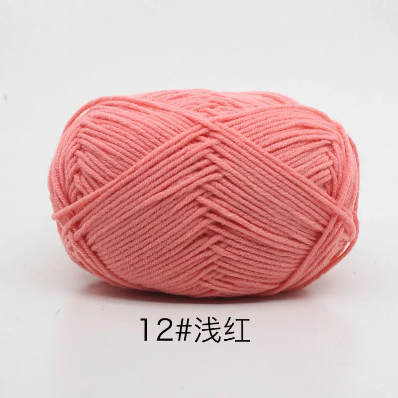 40-50g/Set 4ply Milk Cotton(80%) Knitting Yarn