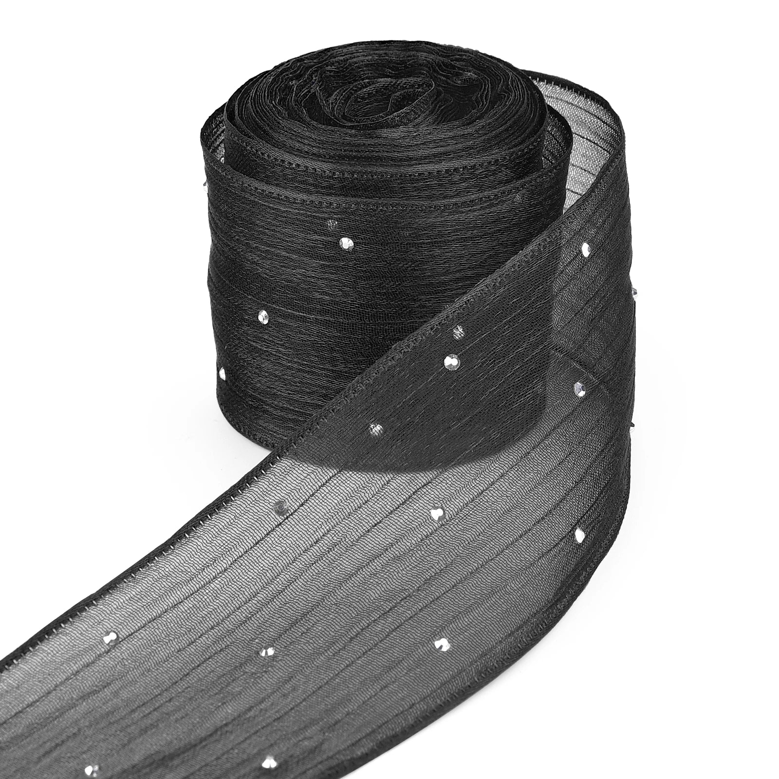 Diamond Pleated Mesh Organza Ribbon