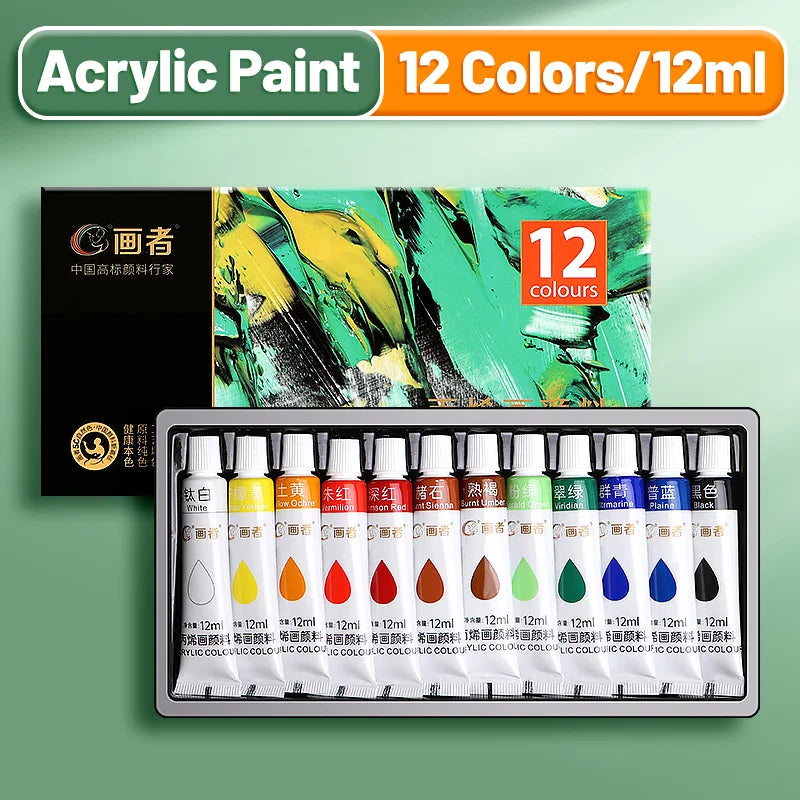 Vibrant Acrylic Paint Set 12/18/24/36 Colors