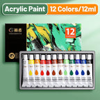 Vibrant Acrylic Paint Set 12/18/24/36 Colors