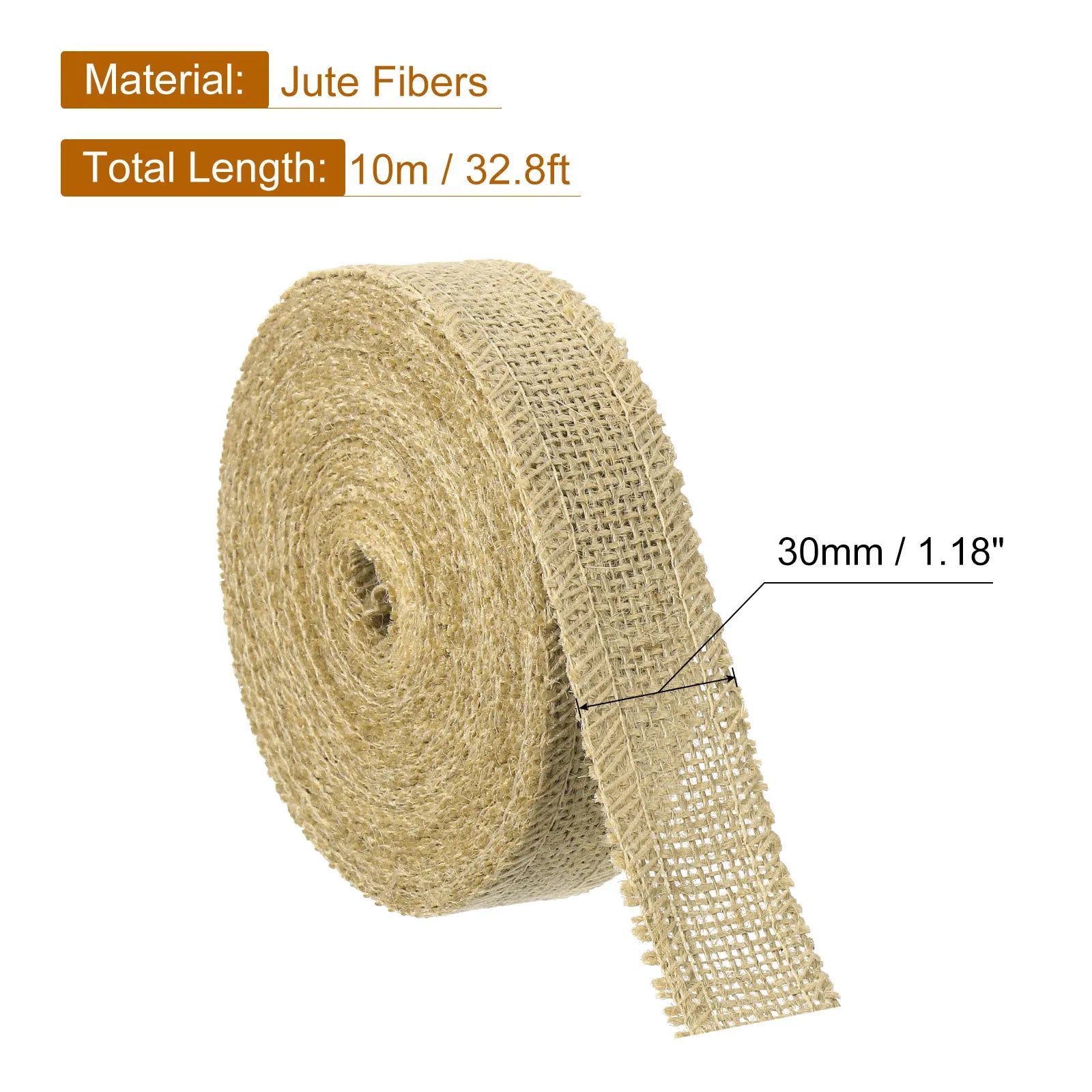10 Yards Natural Burlap Ribbon