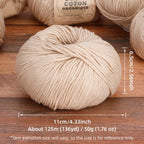 6pcs Cotton Soft Breathable Yarn