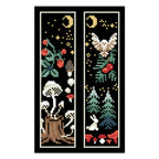 Mysterious forest patterns cross stitch kit