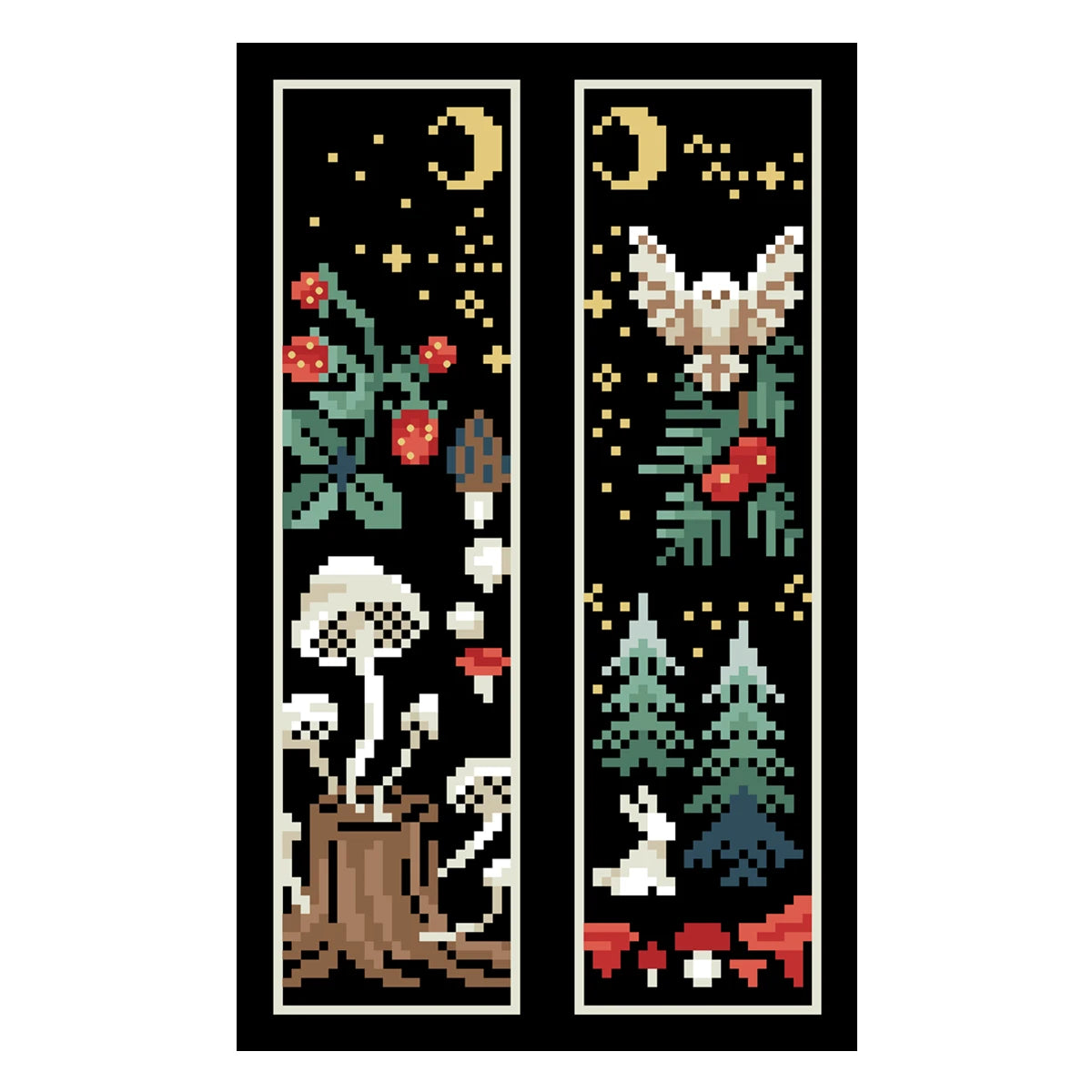 Mysterious forest patterns cross stitch kit