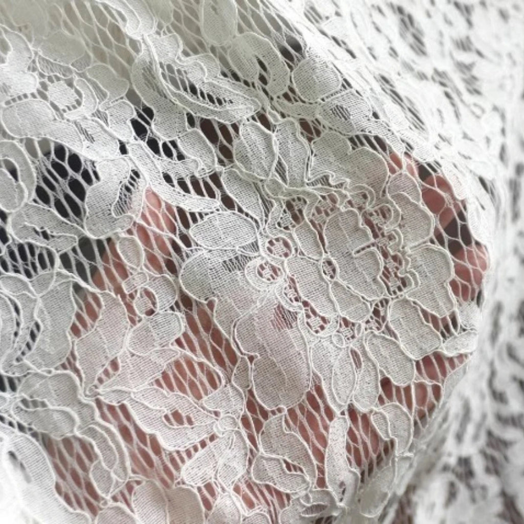 1.5M wide Cotton & Nylon Material Cord Lace Fabric