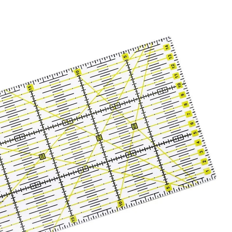 Quilting Ruler Fabric Cutting Ruler with Double Colored Grid Lines