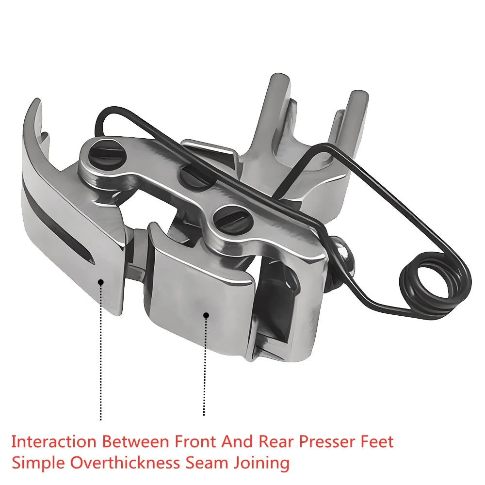 1 PCS Flat Car Front Rear Interactive Presser Foot For Sewing Uneven Thick Fabric