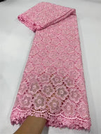 African Carbon Fiber Lace Fabric