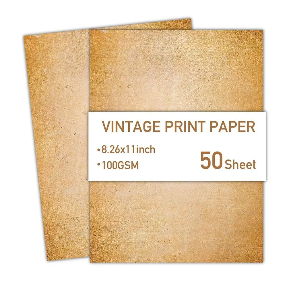 50 Sheets Vintage Stationery Scrapbook Paper