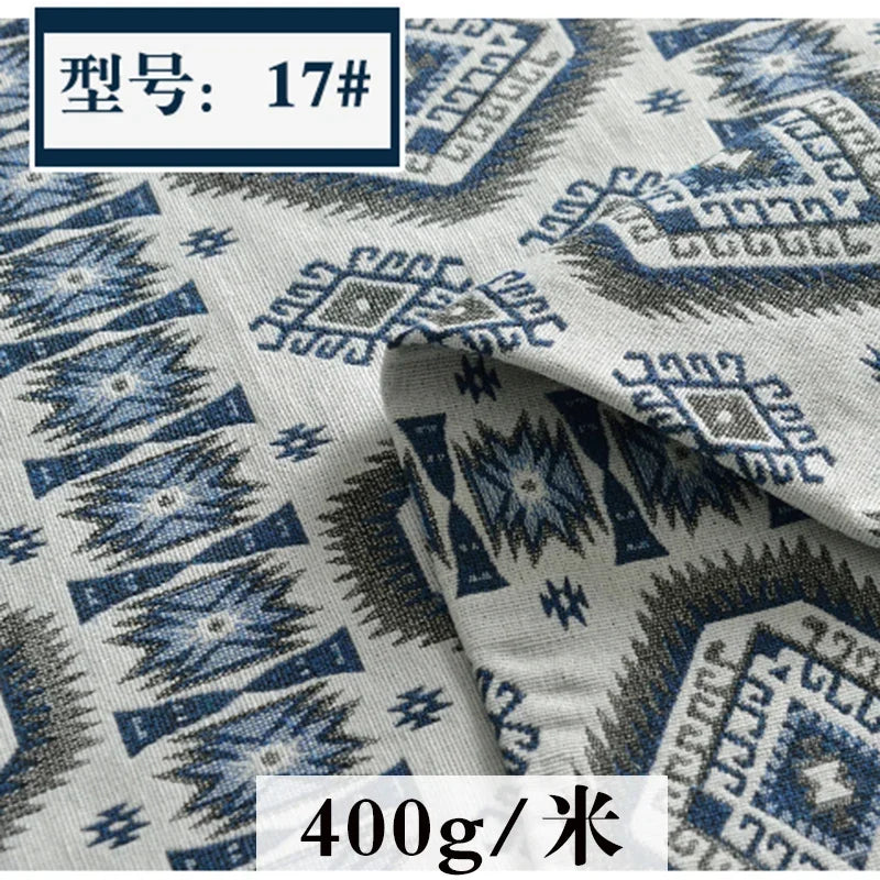 Dyed Ethnic Style Cotton Linen Fabric