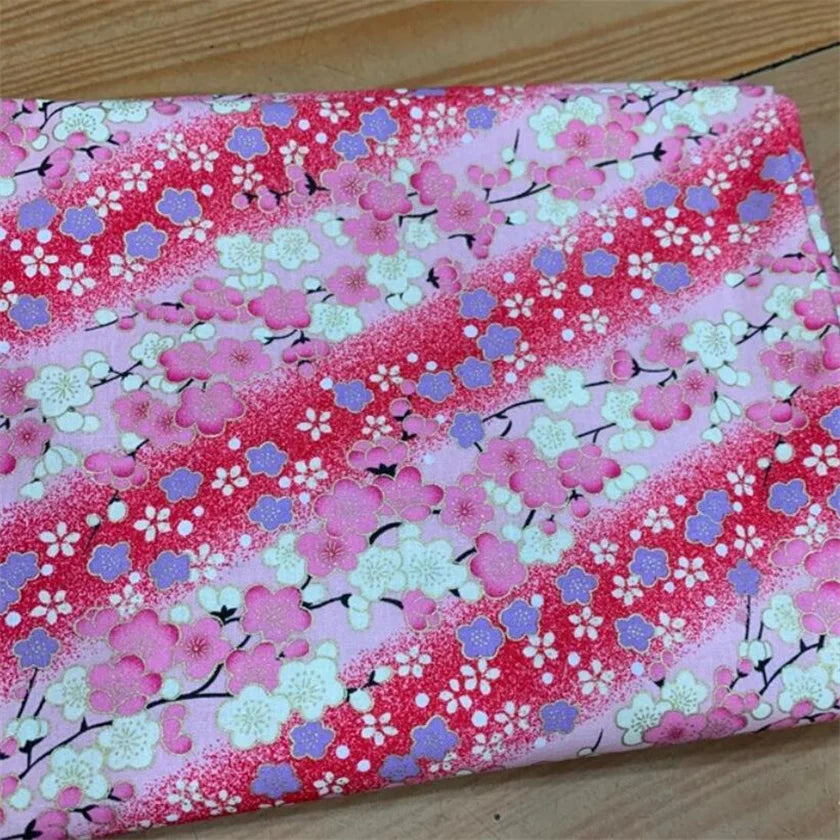 Japanese Style Kimono Bronzed Cotton Fabric