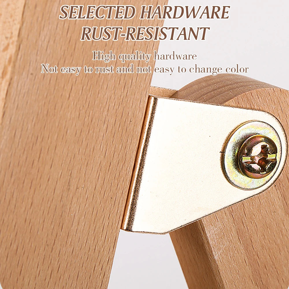 Beech Multifunctional Easel with Drawer Tray Foldable Flat Easel