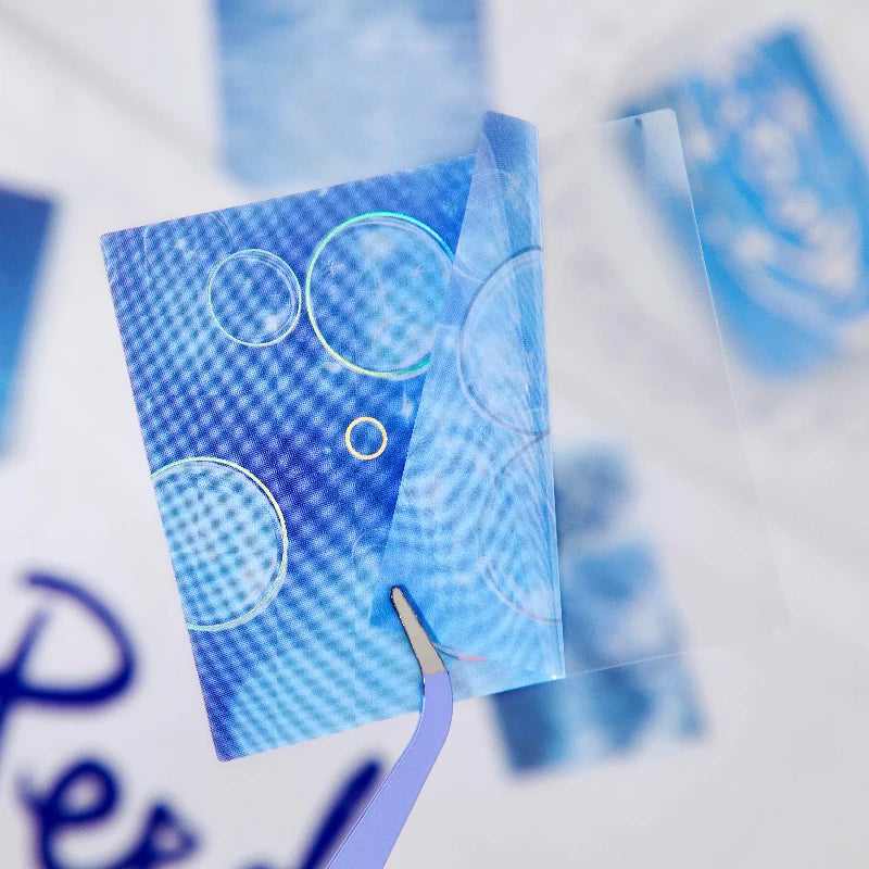 20pcs Flowing Light Wave Shadow Series Wave Theme PET Stickers