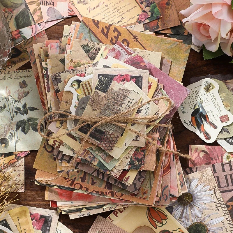 100 sheet Creative Scrapbook Vintage Materials Paper Combo Kit