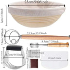 Natural Sourdough Bread Fermentation Basket Set