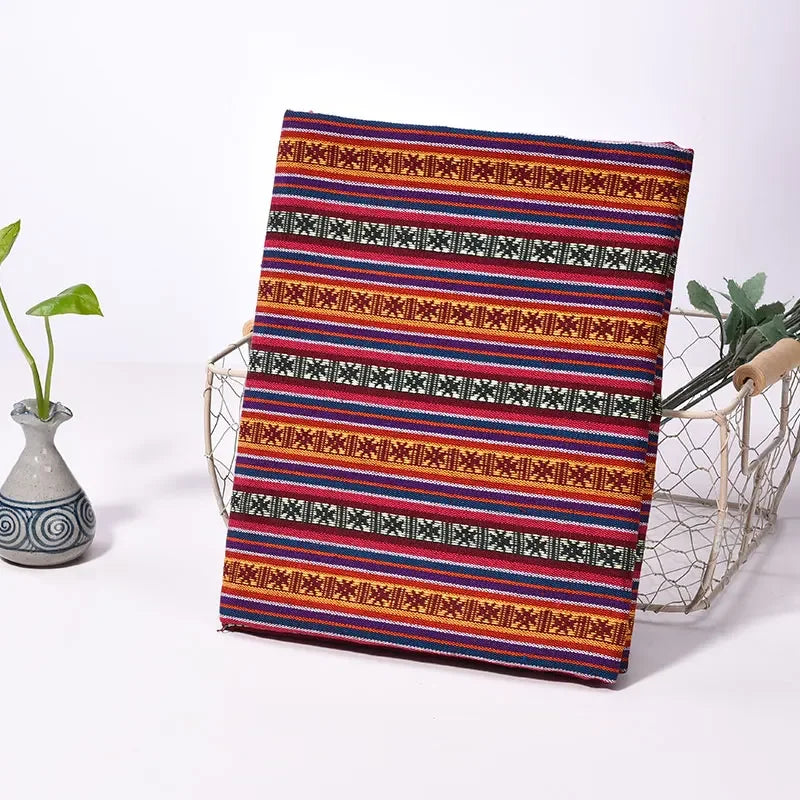 Dyed Ethnic Style Cotton Linen Fabric