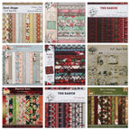 12 Sheets Vintage Background Printed Scrapbooking Paper Pads