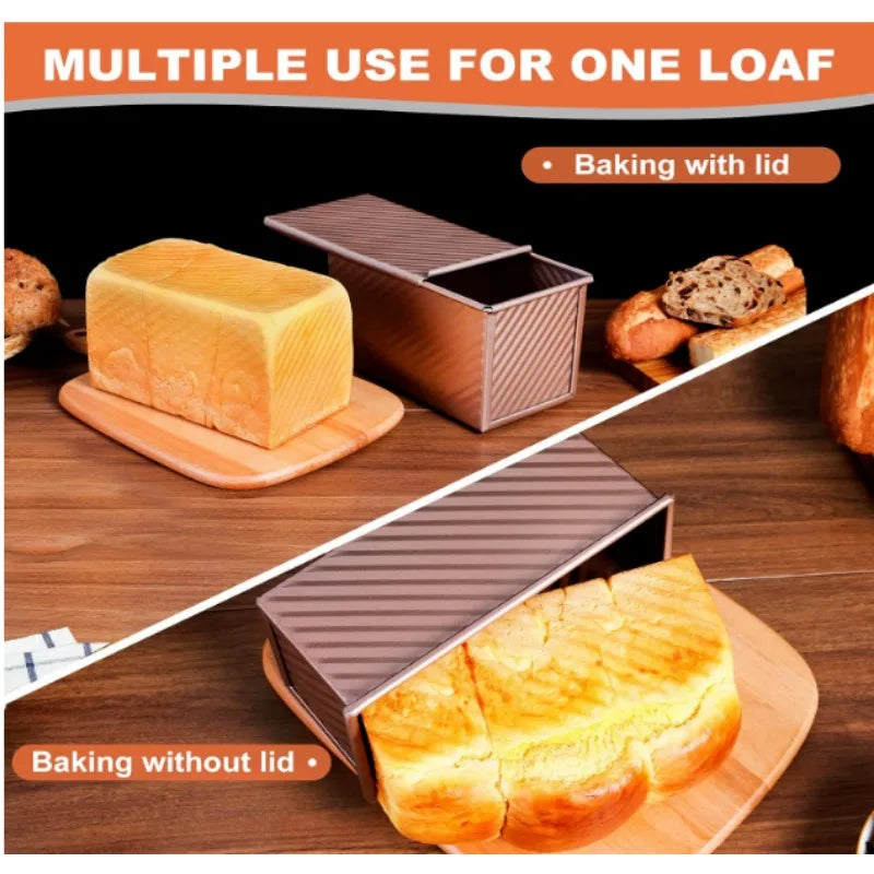 Rectangle  Loaf Pan with Sliding Lid for Sourdough Bread Making