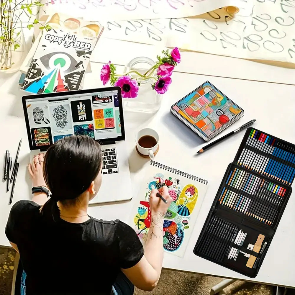 72 pc. Sketching and Painting Set