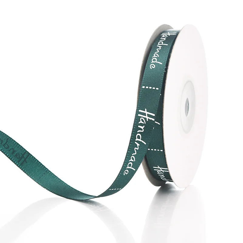 25 Yards 3/8'' (10mm) Handmade Design Polyester Ribbon
